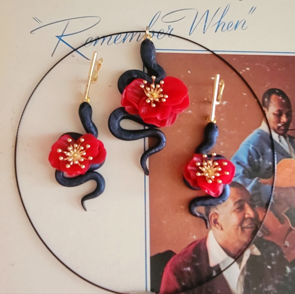 Polymer clay jewelry set Necklace and earrings